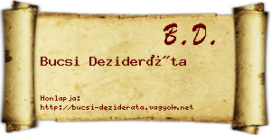 Bucsi Dezideráta névjegykártya
